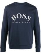 Boss Hugo Boss Embroidered Logo Slim-fit Sweatshirt - Blue