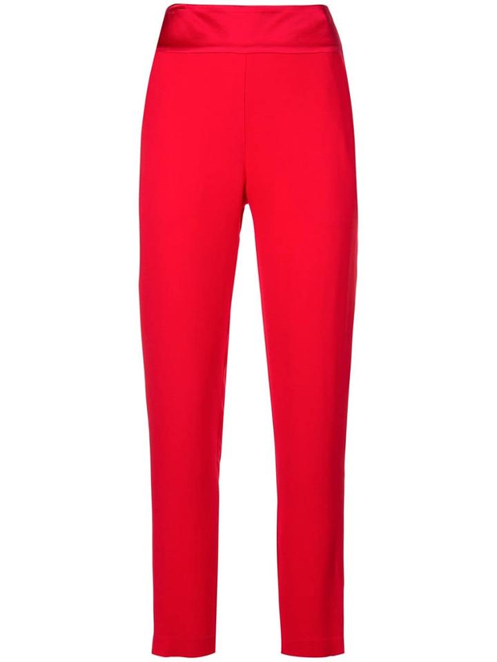Michelle Mason Crepe Suiting Trousers - Red