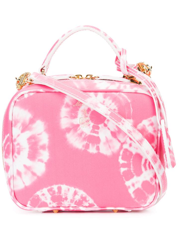 Mark Cross - Tie-dye Shoulder Bag - Women - Cotton/calf Leather - One Size, Pink/purple, Cotton/calf Leather
