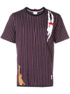 Thom Browne Printed Swimmer Pinstripe Jersey Tee - Blue