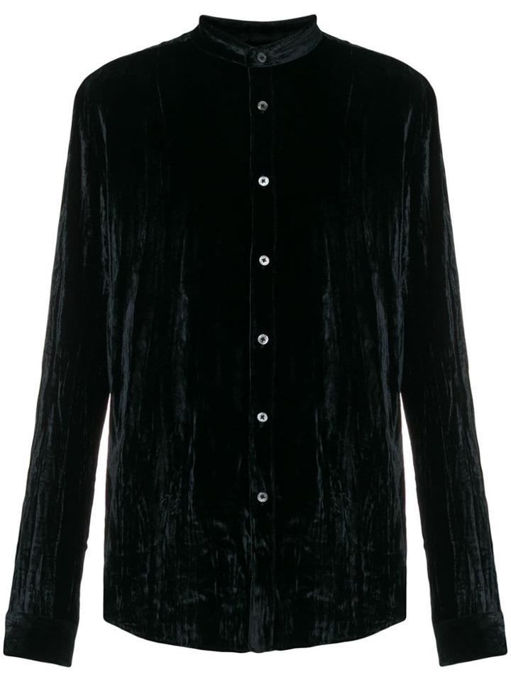John Varvatos Mandarin Collar Shirt - Black