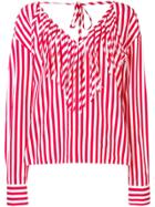 Msgm Striped Blouse - Red