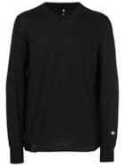 Oamc Buckled Hem Sweater - Black