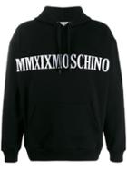 Moschino Roman Numerals Logo Hoodie - Black