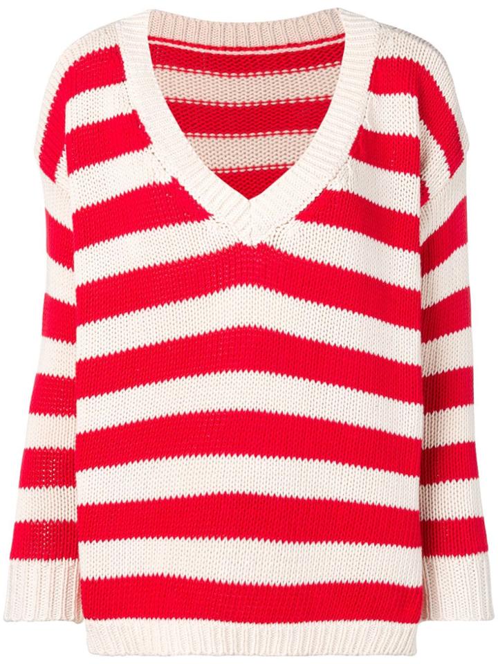 Ermanno Ermanno Striped Sweater - Red