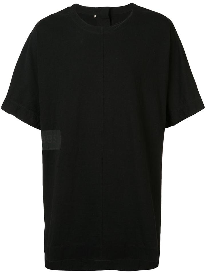 Ziggy Chen Panelled T-shirt, Men's, Size: 52, Black, Cotton
