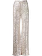 L'autre Chose Sequin High Waisted Trousers - Silver