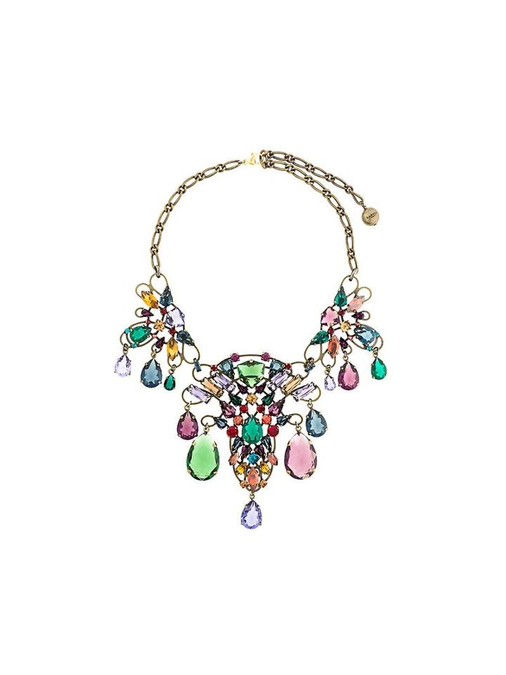 Lanvin Stone Cluster Necklace, Women's, Metallic
