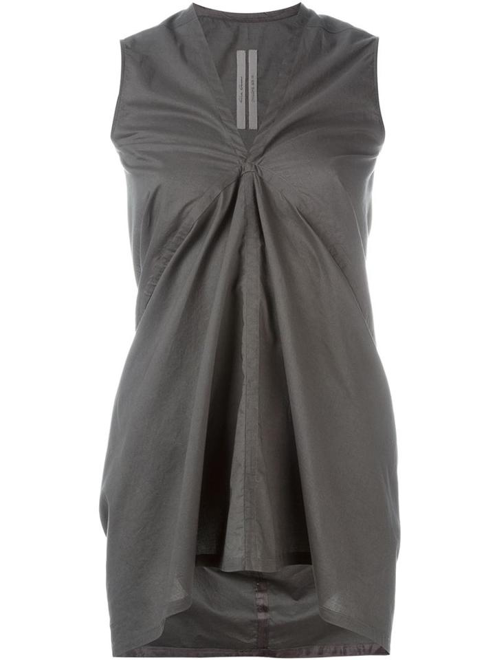 Rick Owens V-neck Tank Top, Women's, Size: 42, Grey, Cotton