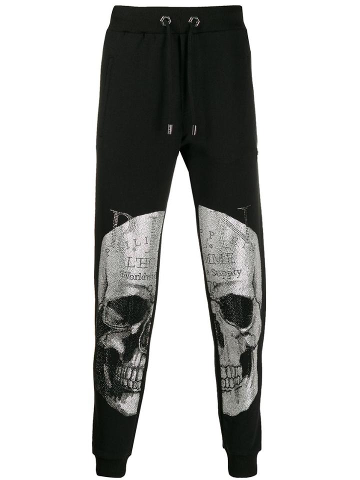 Philipp Plein Skull Drawstring Track Trousers - Black