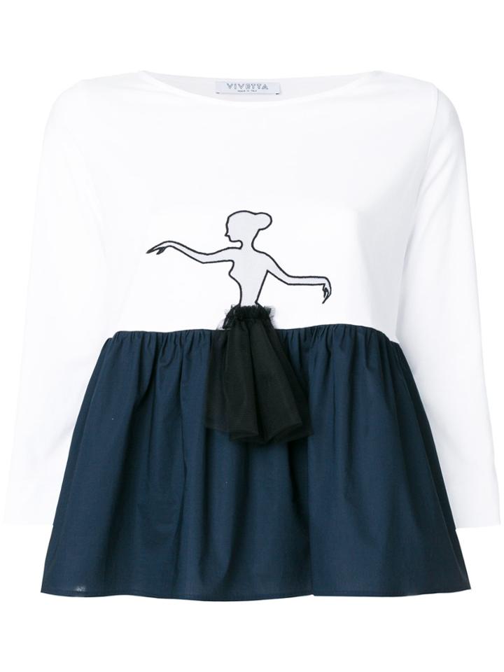 Vivetta Ballerina Peplum Top - White