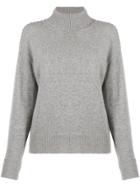 Theory Whipstitch Turtleneck Sweater - Grey