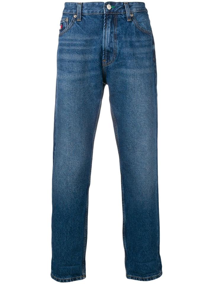 Tommy Jeans Straight-leg Logo Jeans - Blue