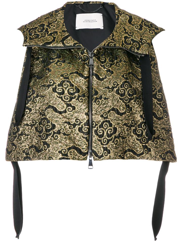 Dorothee Schumacher Cropped Jacquard Jacket - Metallic
