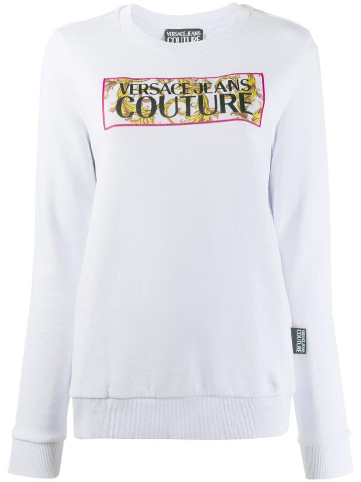 Versace Jeans Couture Logo Print Sweatshirt - White