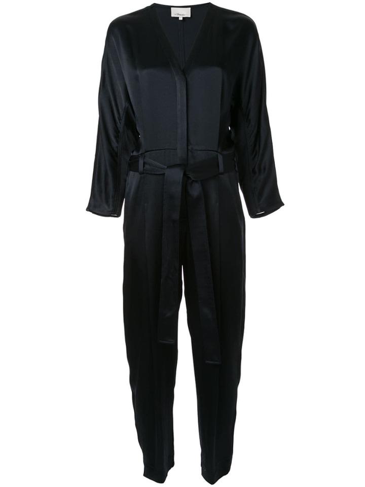 3.1 Phillip Lim V-neck Belted Jumpsuit - Black