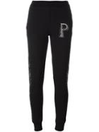 Philipp Plein 'concrete' Track Pants, Women's, Size: Xs, Black, Cotton/polyester