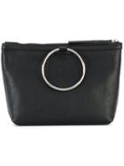 Kara - Ring Handle Tote - Women - Leather - One Size, Black, Leather