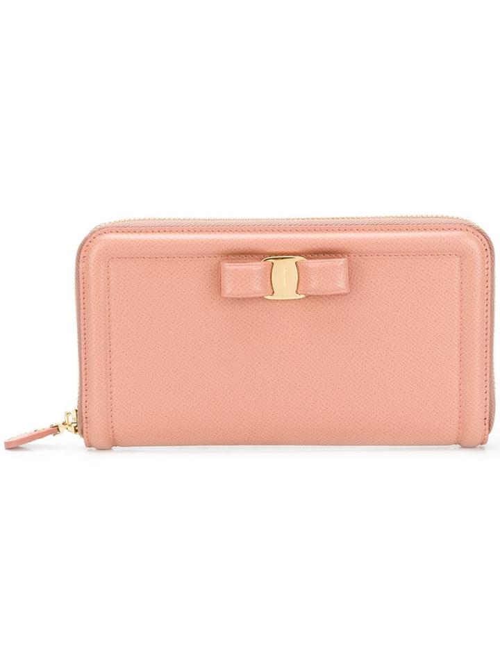 Salvatore Ferragamo Zip Around Wallet - Pink
