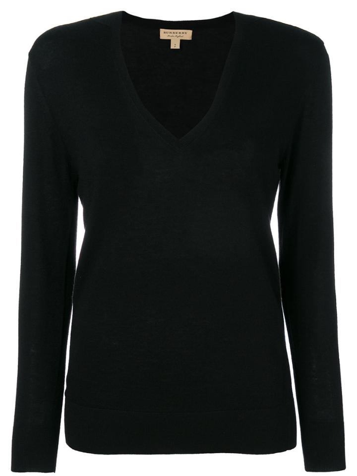 Burberry V-neck Sweater - Black