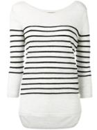 N.peal - Cashmere Textured Stripe Jumper - Women - Cashmere - M, Black, Cashmere