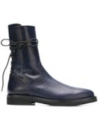 Ann Demeulemeester Vitello Lux Boots - Blue