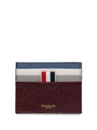 Thom Browne Logo-stamped Leather Card Holder - Grey