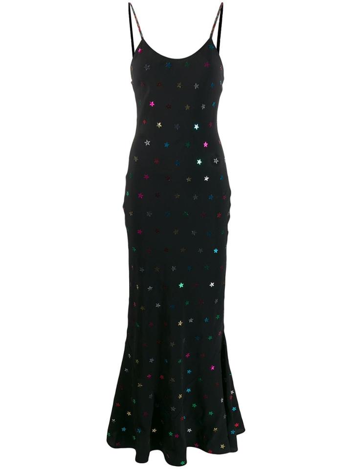 Attico Star Embellished Jersey Dress - Black