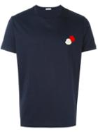 Moncler Logo Plaque T-shirt, Men's, Size: Medium, Blue, Cotton