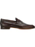 Santoni Penny Loafers, Men's, Size: 9, Brown, Leather