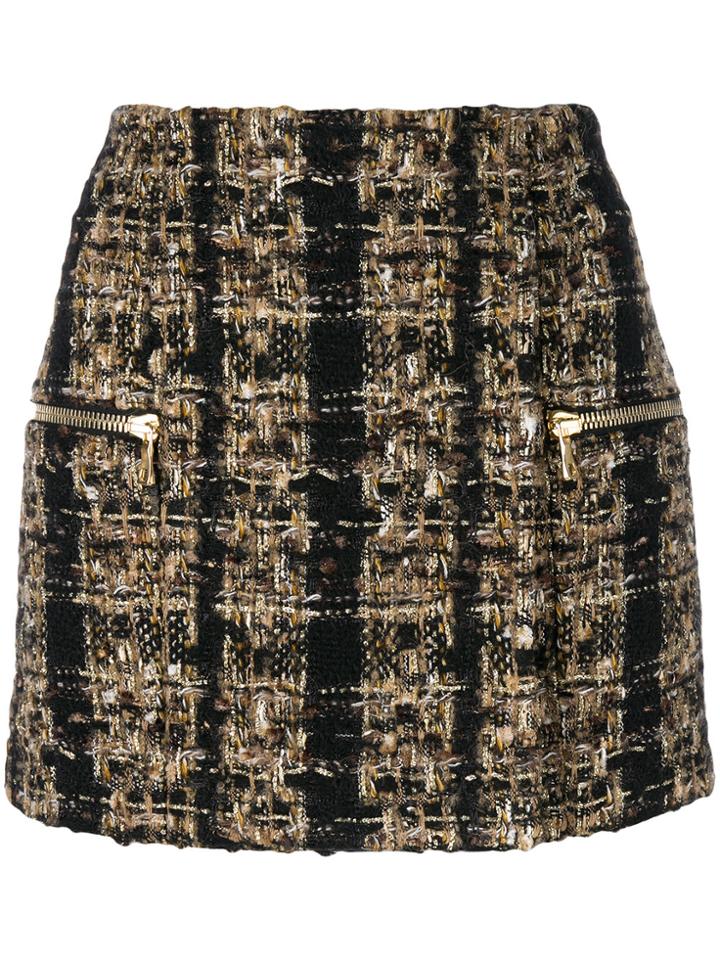Balmain Tweed Mini Skirt - Metallic