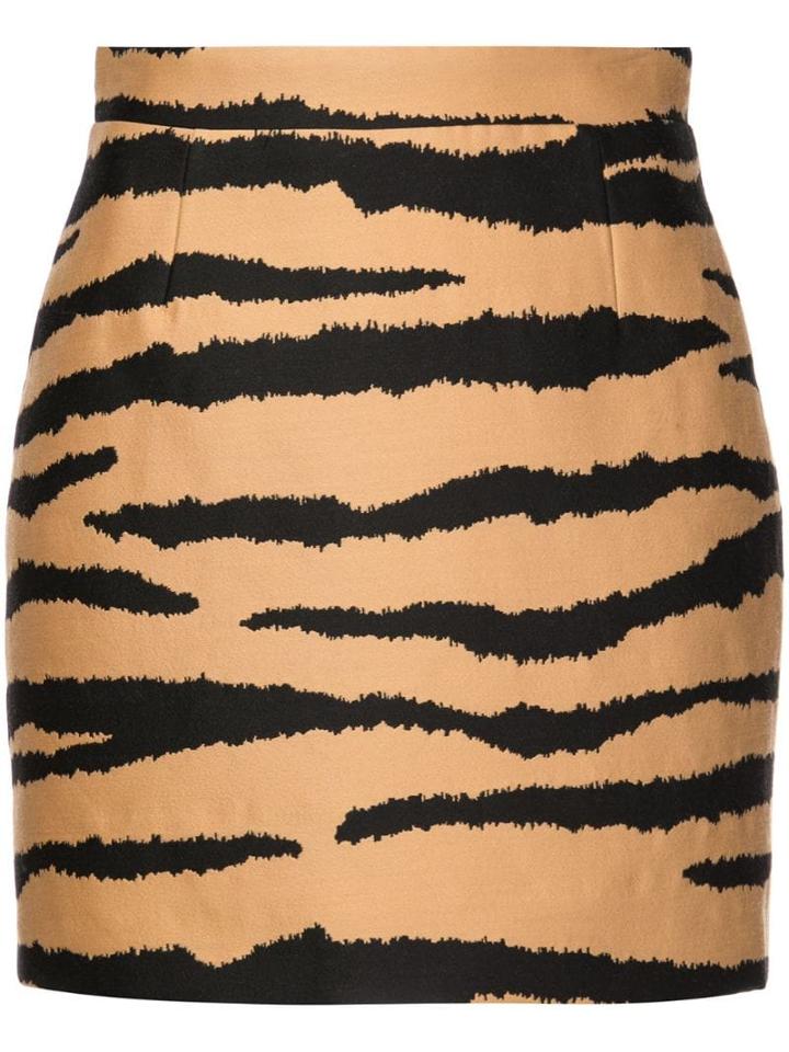 Proenza Schouler Tiger Jacquard Mini Skirt - Brown
