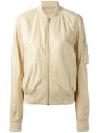 Rick Owens Classic Bomber Jacket, Women's, Size: 44, Nude/neutrals, Cotton/lamb Skin/cupro/viscose