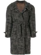 Thierry Mugler Vintage Loose-fit Belted Coat - Blue