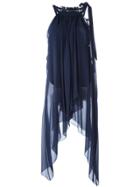 Alberta Ferretti Tiered Tank - Blue