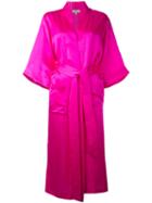 Natasha Zinko - Wrap Coat - Women - Silk - 32, Pink/purple, Silk