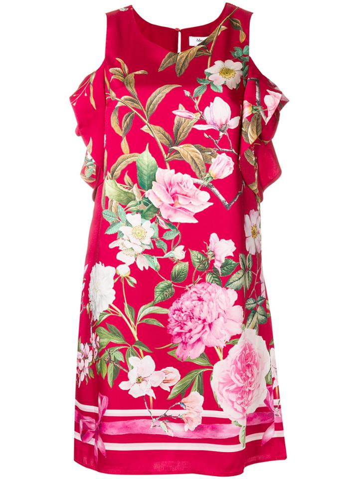 Blugirl Off-the-shoulder Floral Dress - Red