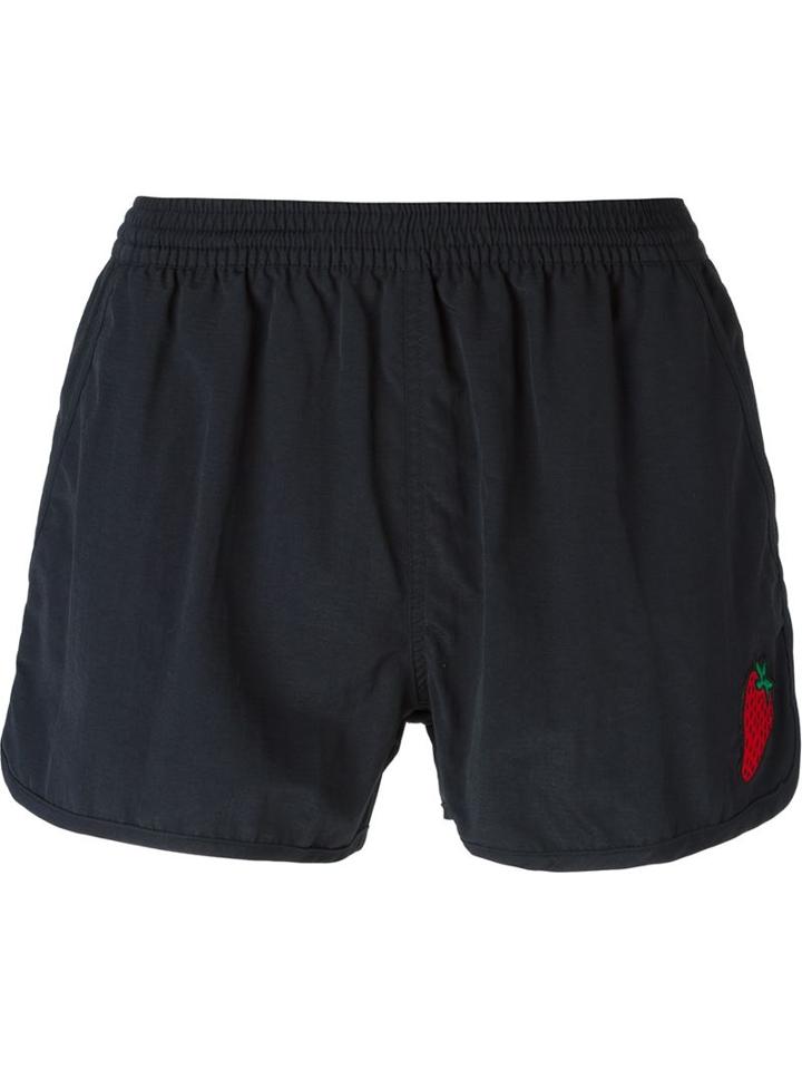 Ami Alexandre Mattiussi Ami X Tobias Guttmann Strawberry Swim Shorts, Men's, Size: Small, Black, Polyamide