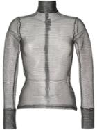 Gloria Coelho - Sheer Blouse - Women - Cotton/polyester/spandex/elastane - P, Women's, Grey, Cotton/polyester/spandex/elastane