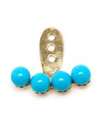 Yvonne Léon 18kt Yellow Gold And Turquoise Lobe Earring, Women's, Blue