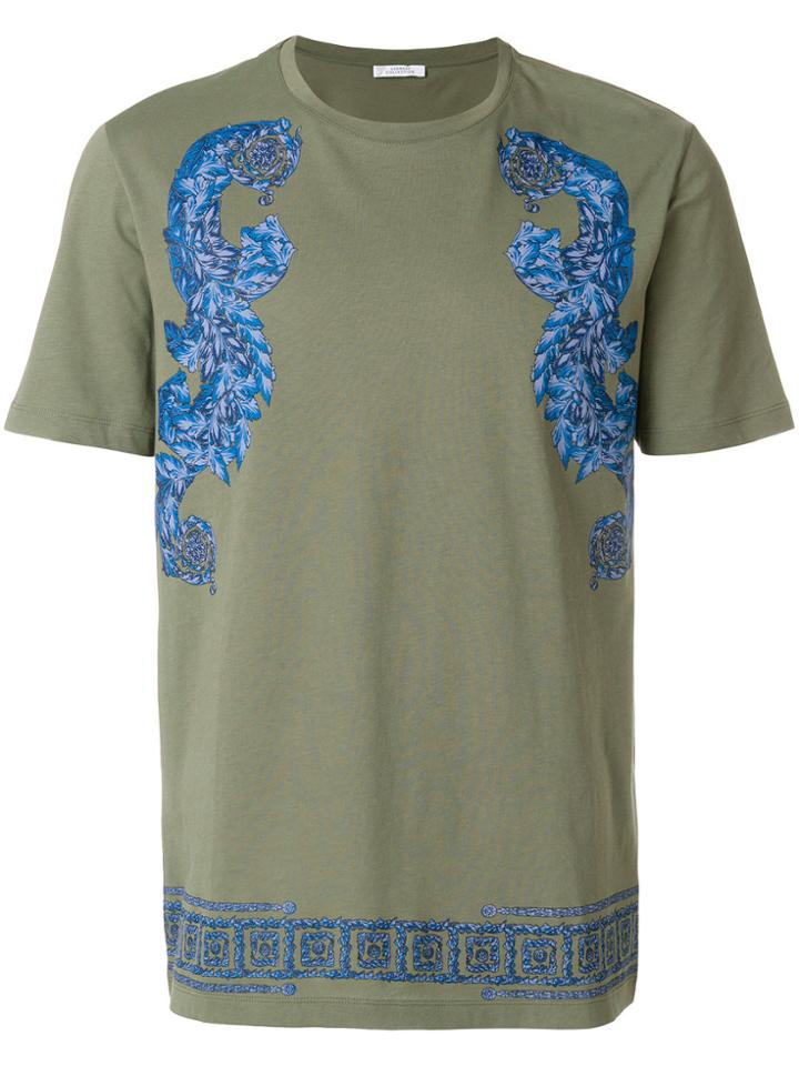 Versace Collection Baroque Print T-shirt - Green