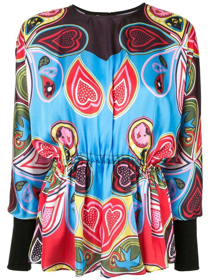 Romance Was Born Pagan Paisley Batwing Blouse - Blue