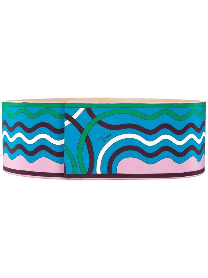 Emilio Pucci Printed Belt - Green