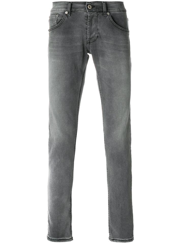 Dondup Faded Straight Leg Jeans - Grey