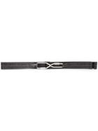 Off-white Metallic Clip Belt - Black