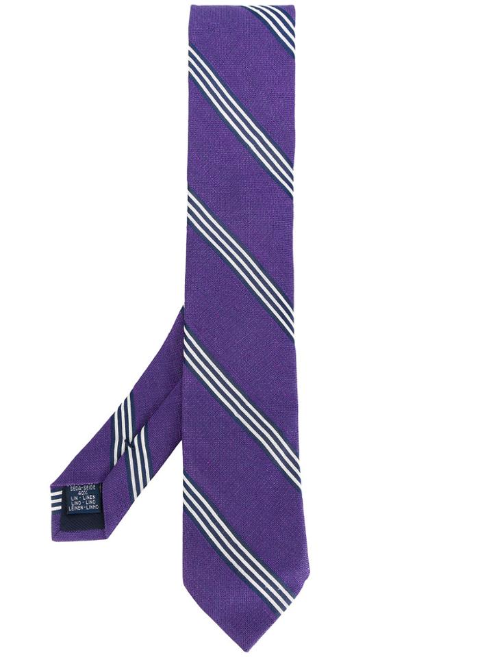 Fashion Clinic Timeless Striped Tie - Pink & Purple