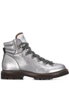 Brunello Cucinelli Metallic Work Boots - Silver