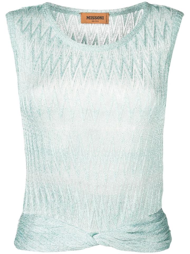 Missoni Glitter Ruched Top - Green