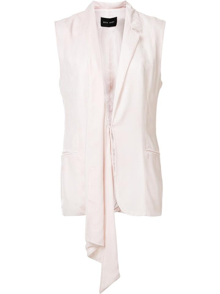 Baja East Draped Detail Waistcoat, Women's, Size: 1, Pink/purple, Rayon/silk/polyester