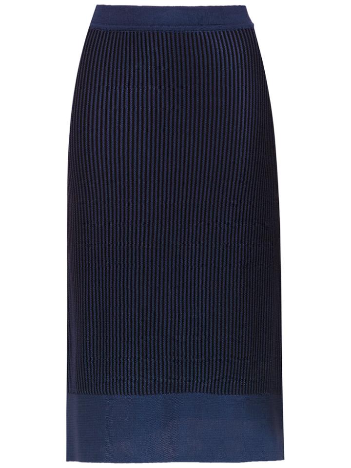 Mara Mac Midi Knit Skirt - Blue